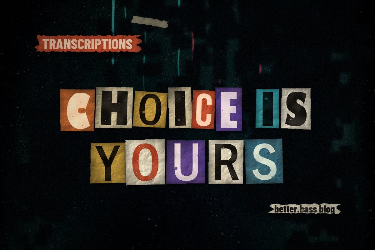 The Choice Is Yours Bass Line: Black Sheep's Ron Carter Sample (Better Bass Lessons Blog cover)